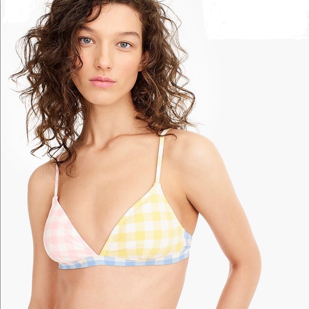 J. Crew top oversized gingham - multicolored NWT L